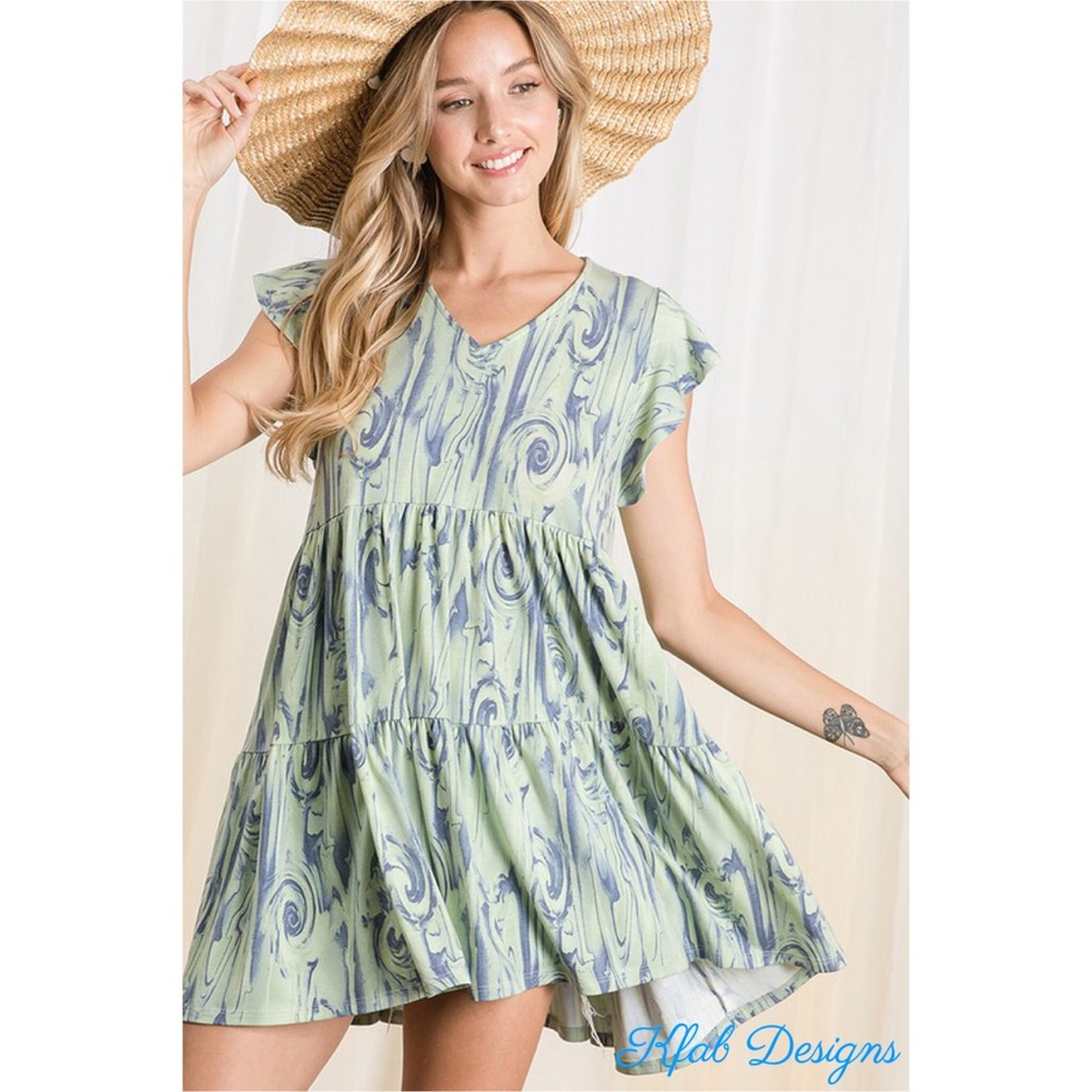 LAST 1! V Neck Ruffle Sleeves, Tiered Ruffle Tunic - Picture 4 of 11
